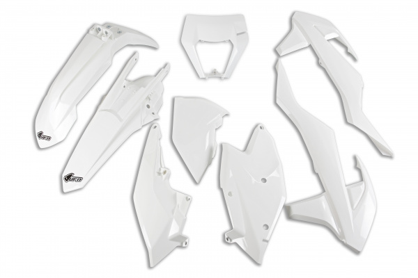 Plastic Kit white for Ktm EXC 125 - EXC 150 - EXC 250 - EXC-F 250 - EXC 300 - EXC-F 350 - EXC-F 450 - EXC-F 500 - XC-W 125 -...